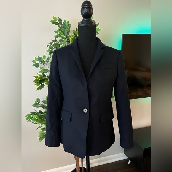 J.Crew Regent blazer in wool flannel Black Size 6P - Picture 2 of 10